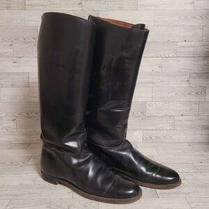 Vintage 60's Colt Quality Black Leather Riding Tall Equestrian Boots Women’s 8.5